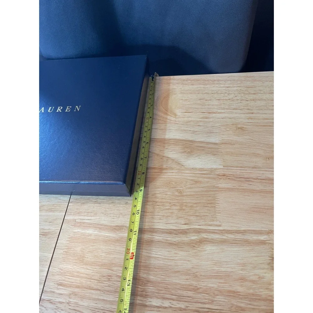 Ralph‎ Lauren Navy Blue Gold Logo Large Gift Box 14.5x11x1.75 Empty Designer Box